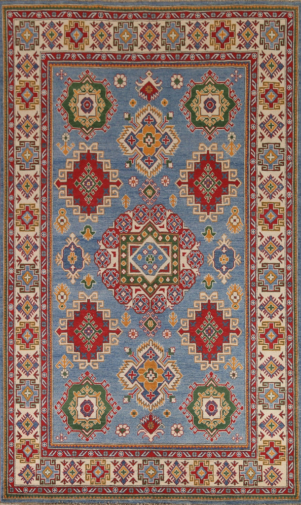 Light Blue Kazak Oriental Area Rug 6x10