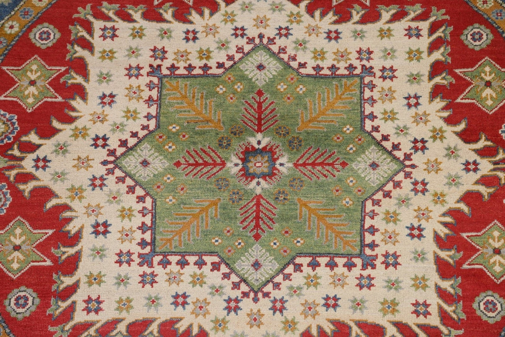 Geometric Kazak Round Area Rug 7x7