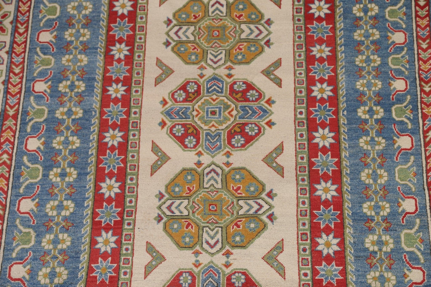 Geometric Kazak Oriental Area Rug 7x10