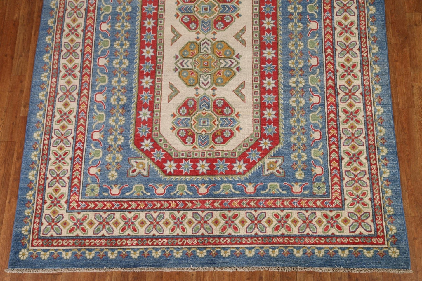 Geometric Kazak Oriental Area Rug 7x10