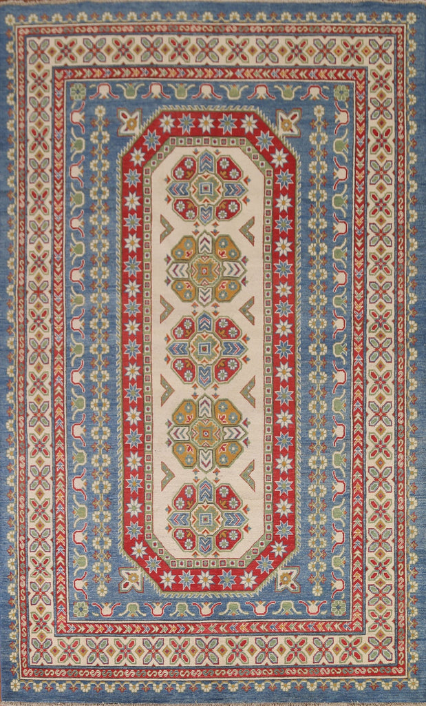 Geometric Kazak Oriental Area Rug 7x10