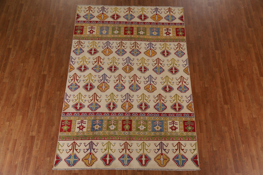 Tribal Kazak Oriental Area Rug 7x10