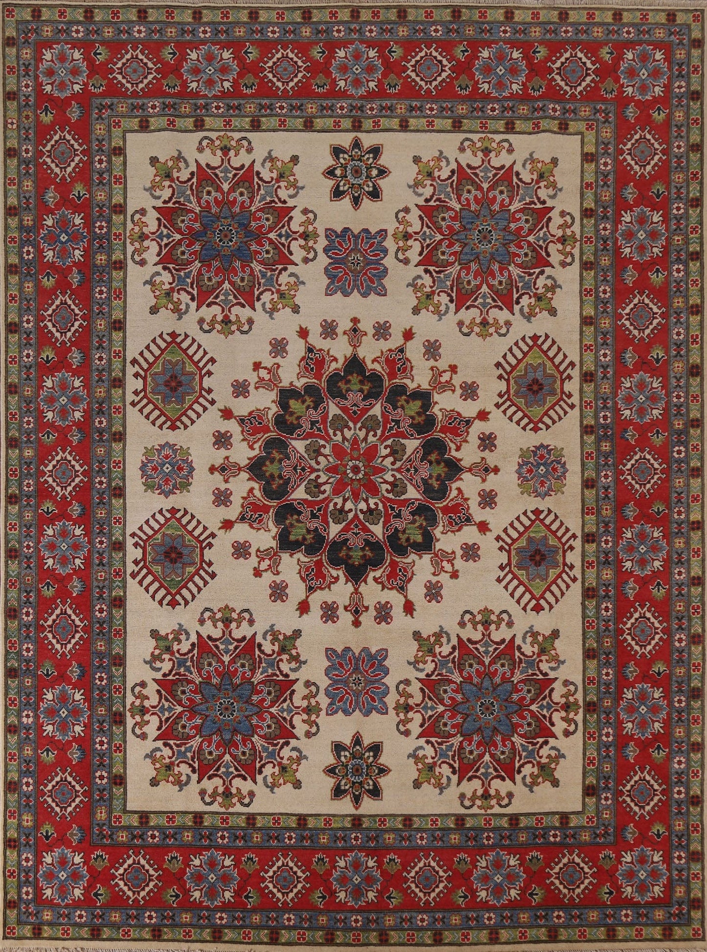 Geometric Kazak Oriental Area Rug 8x10