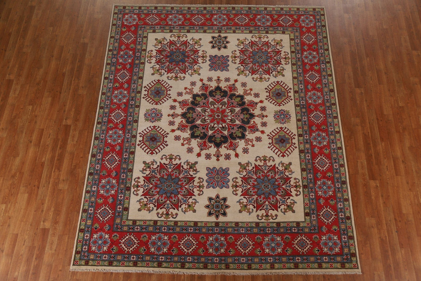 Geometric Kazak Oriental Area Rug 8x10