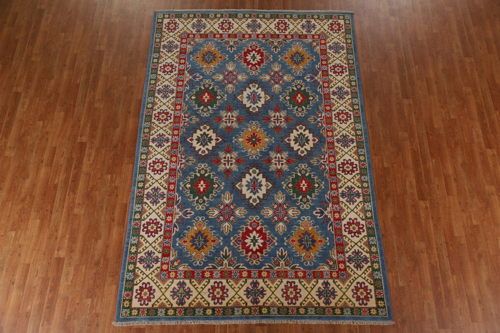 Geometric Kazak Handmade Area Rug 7x10