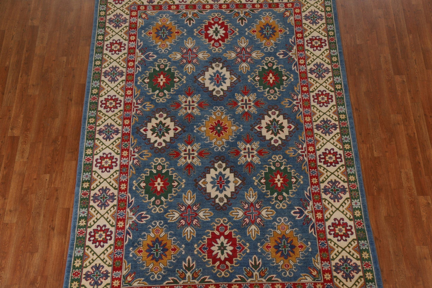 Geometric Kazak Handmade Area Rug 7x10