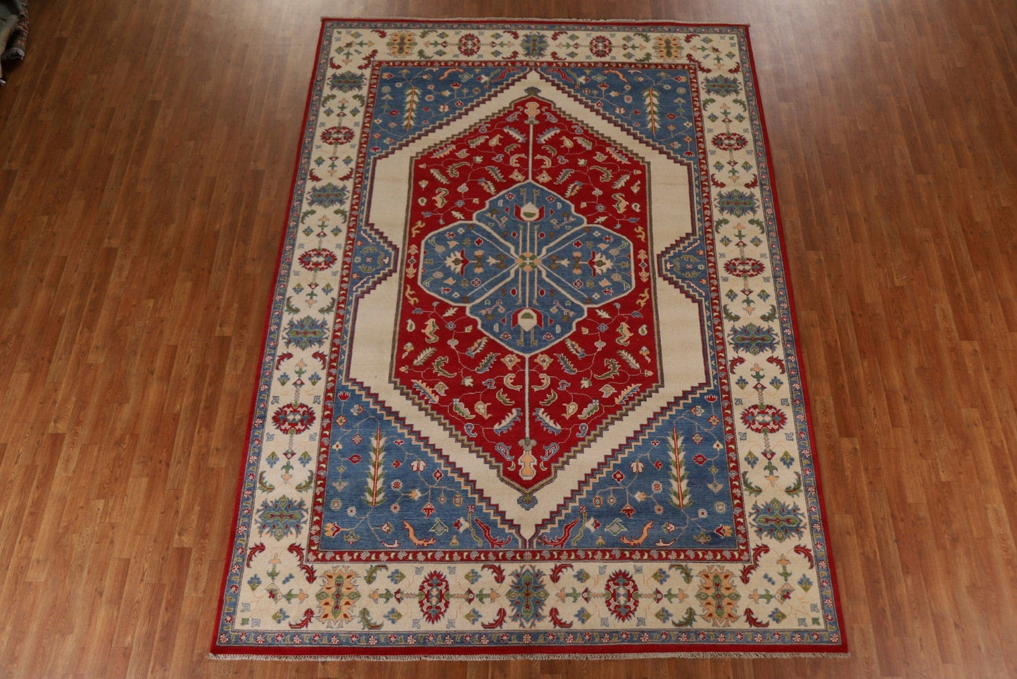 Geometric Kazak Oriental Area Rug 8x12