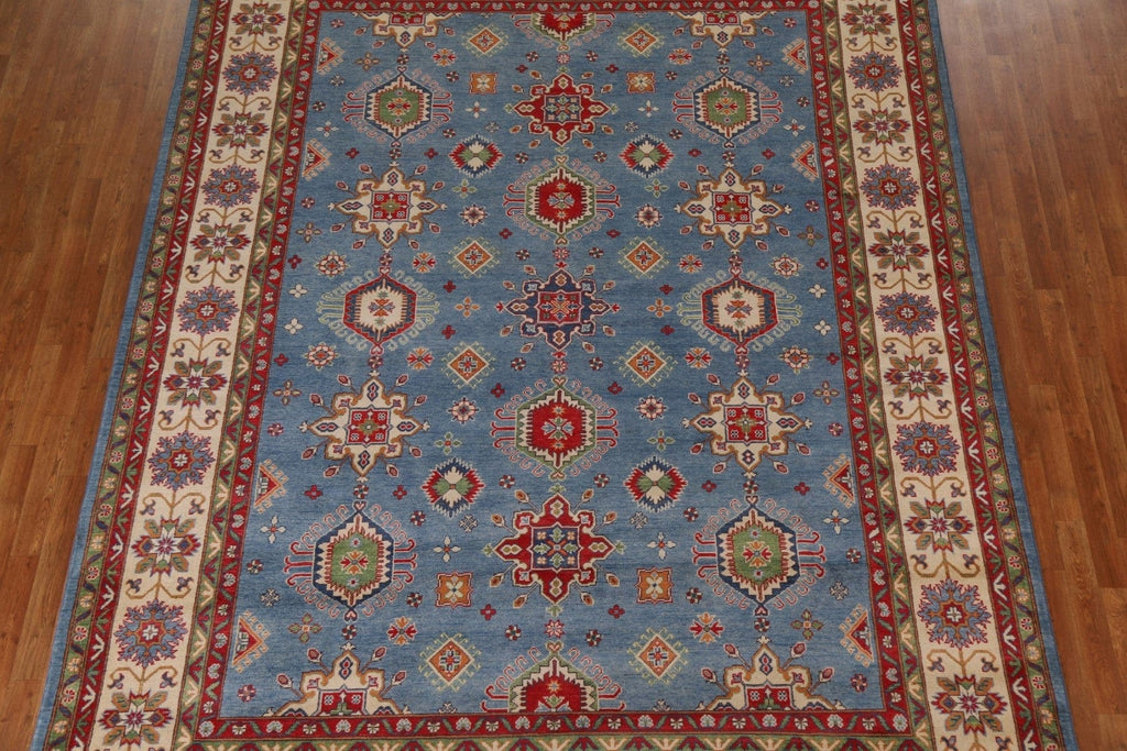 Light Blue Kazak Wool Area Rug 9x12