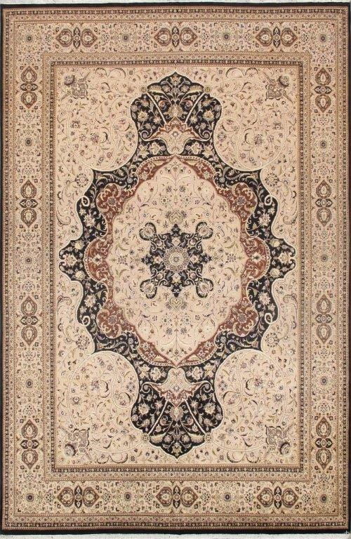Tabriz Hand-Knotted Wool Area Rug- 9'10" X 15' 0"