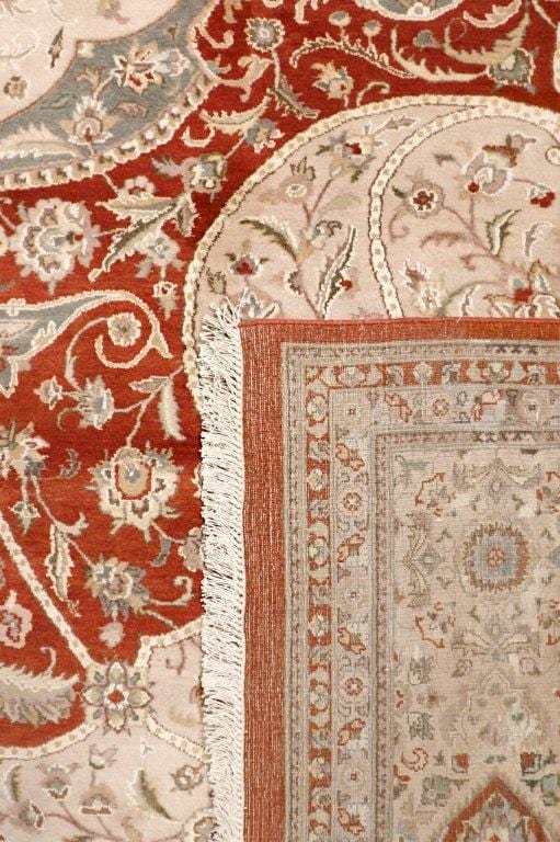Tabriz Hand-Knotted Silk & Wool Area Rug- 9'11" X 14' 0"