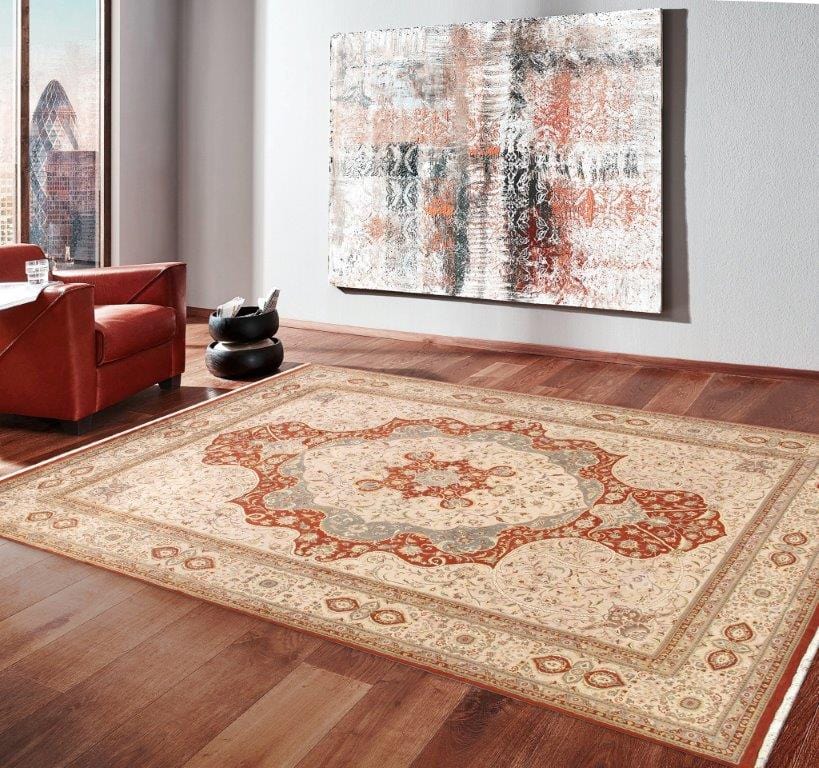 Tabriz Hand-Knotted Silk & Wool Area Rug- 9'11" X 14' 0"