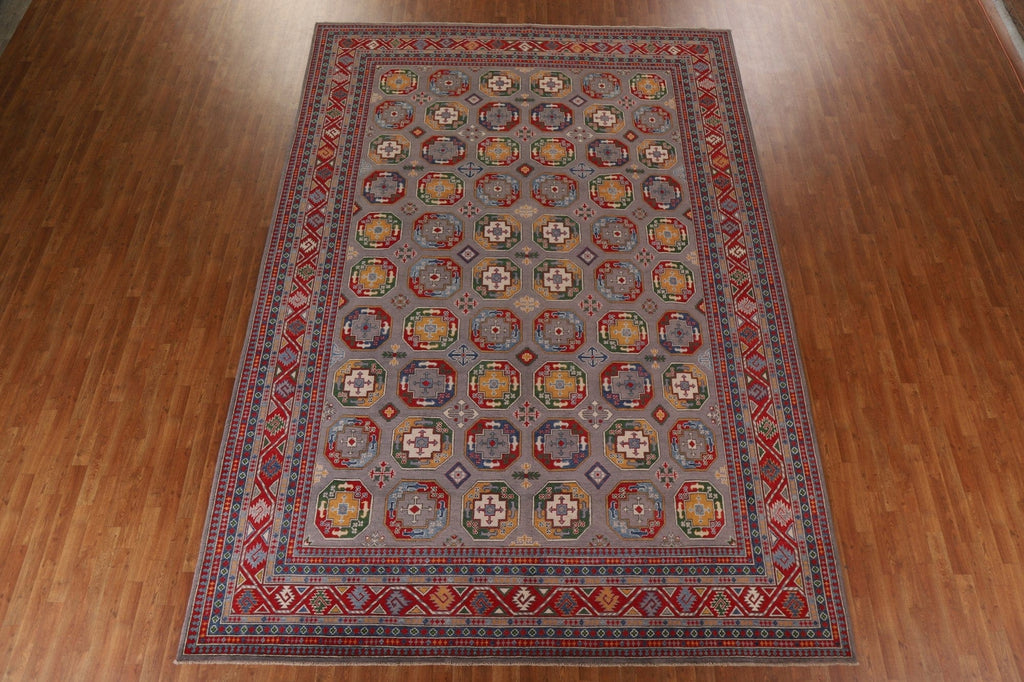 All-Over Geometric Kazak Large Area Rug 10x14