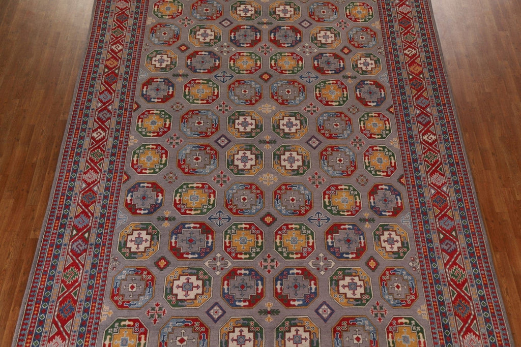 All-Over Geometric Kazak Large Area Rug 10x14