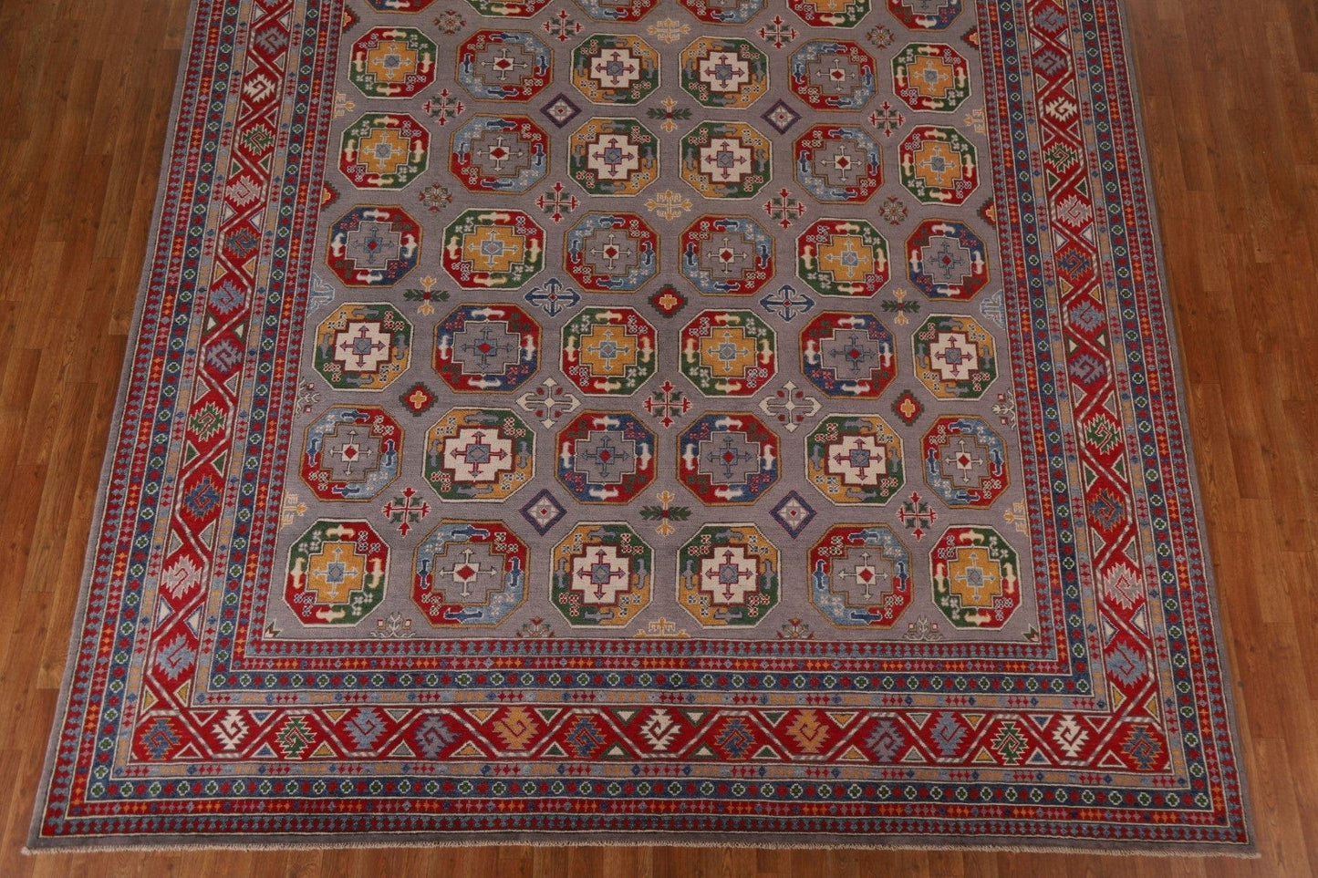 All-Over Geometric Kazak Large Area Rug 10x14