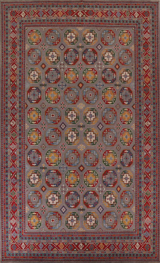 All-Over Geometric Kazak Large Area Rug 10x14