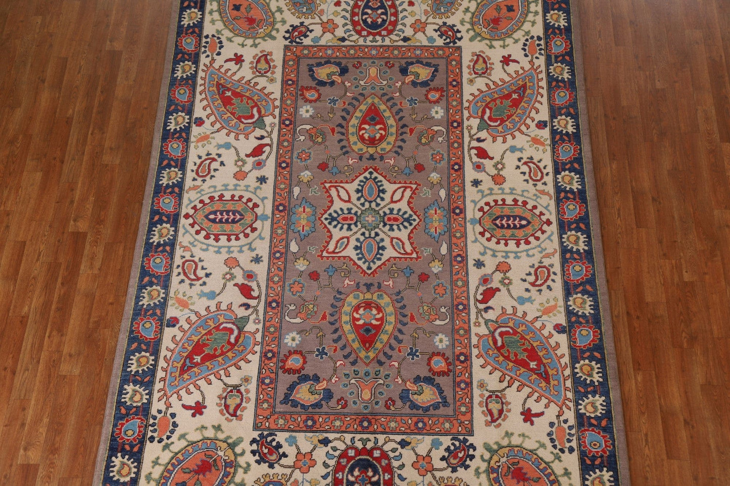 Hand-Knotted Wool Kazak Oriental Area Rug 7x10