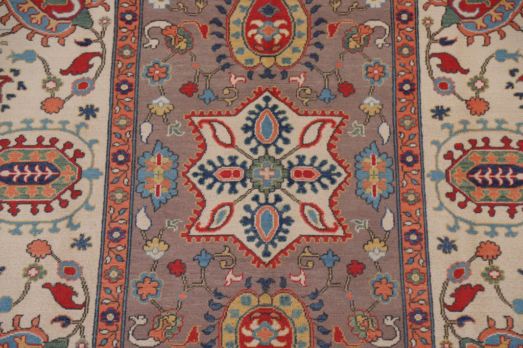 Hand-Knotted Wool Kazak Oriental Area Rug 7x10