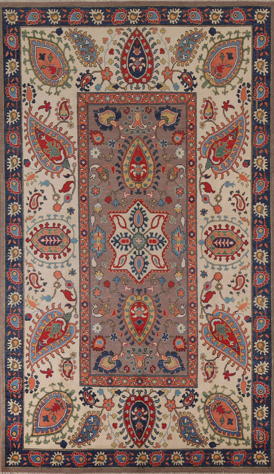 Hand-Knotted Wool Kazak Oriental Area Rug 7x10