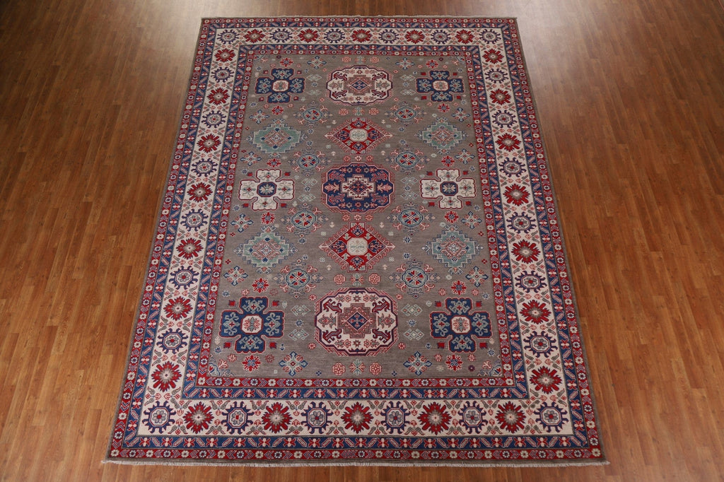 Geometric Wool Kazak Wool Area Rug 10x13