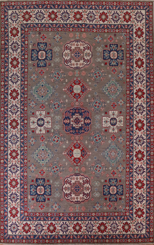 Geometric Wool Kazak Wool Area Rug 10x13