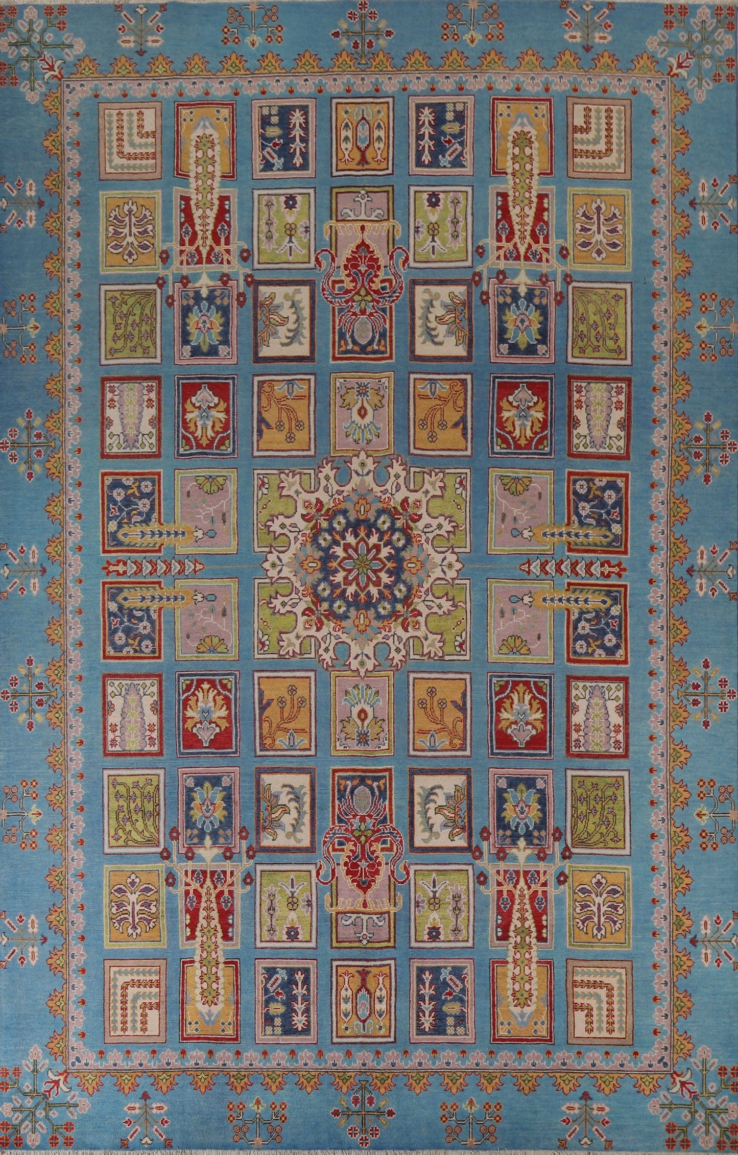 Light Blue Kazak Oriental Area Rug 8x12