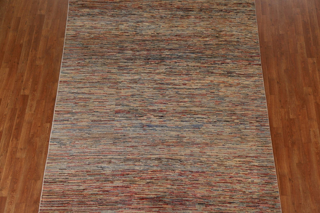 Striped Gabbeh Kashkoli Modern Area Rug 7x10