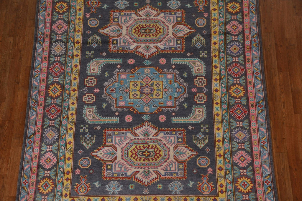 Geometric Kazak Oriental Area Rug 6x8