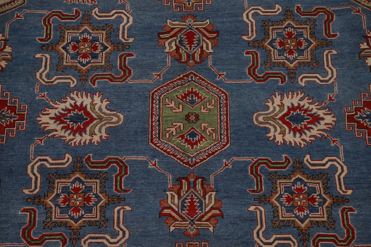 Geometric Kazak Oriental Area Rug 9x12