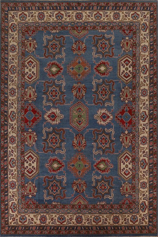 Geometric Kazak Oriental Area Rug 9x12