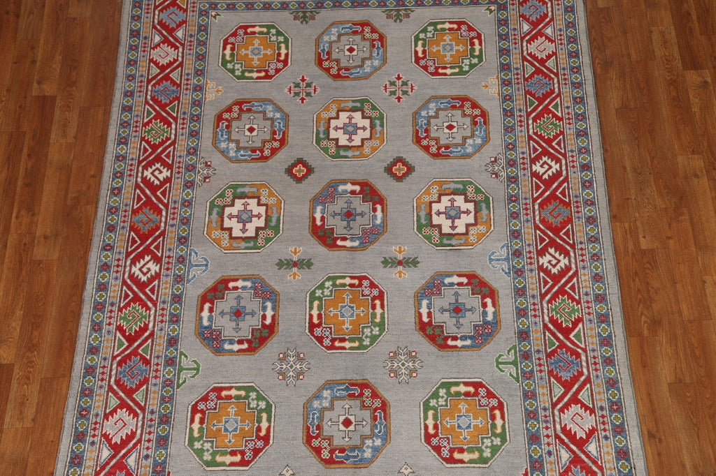 Geometric Kazak Oriental Area Rug 6x8