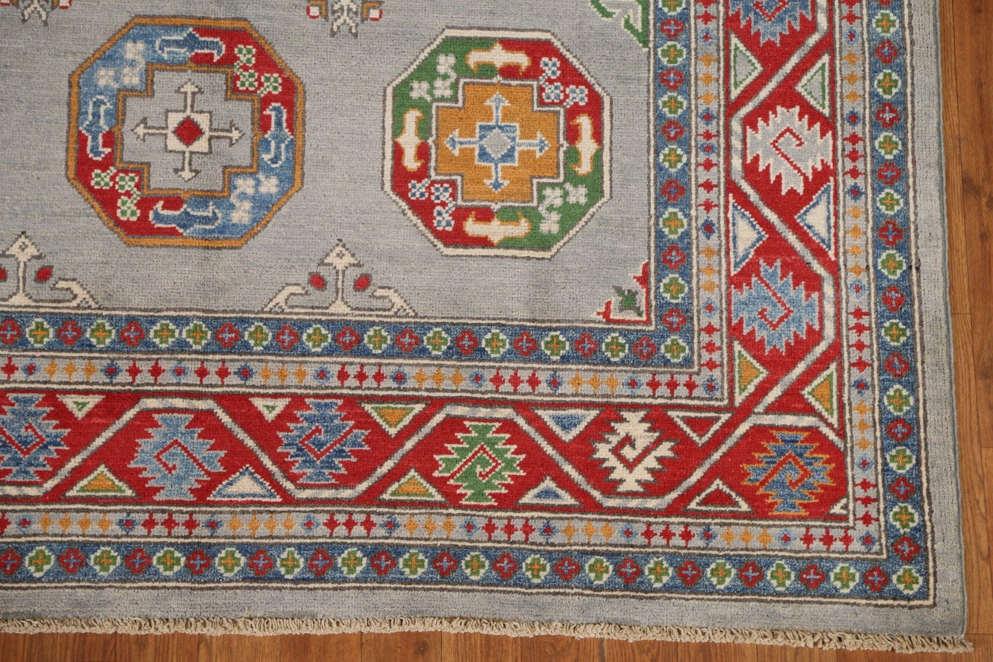 Geometric Kazak Oriental Area Rug 6x8