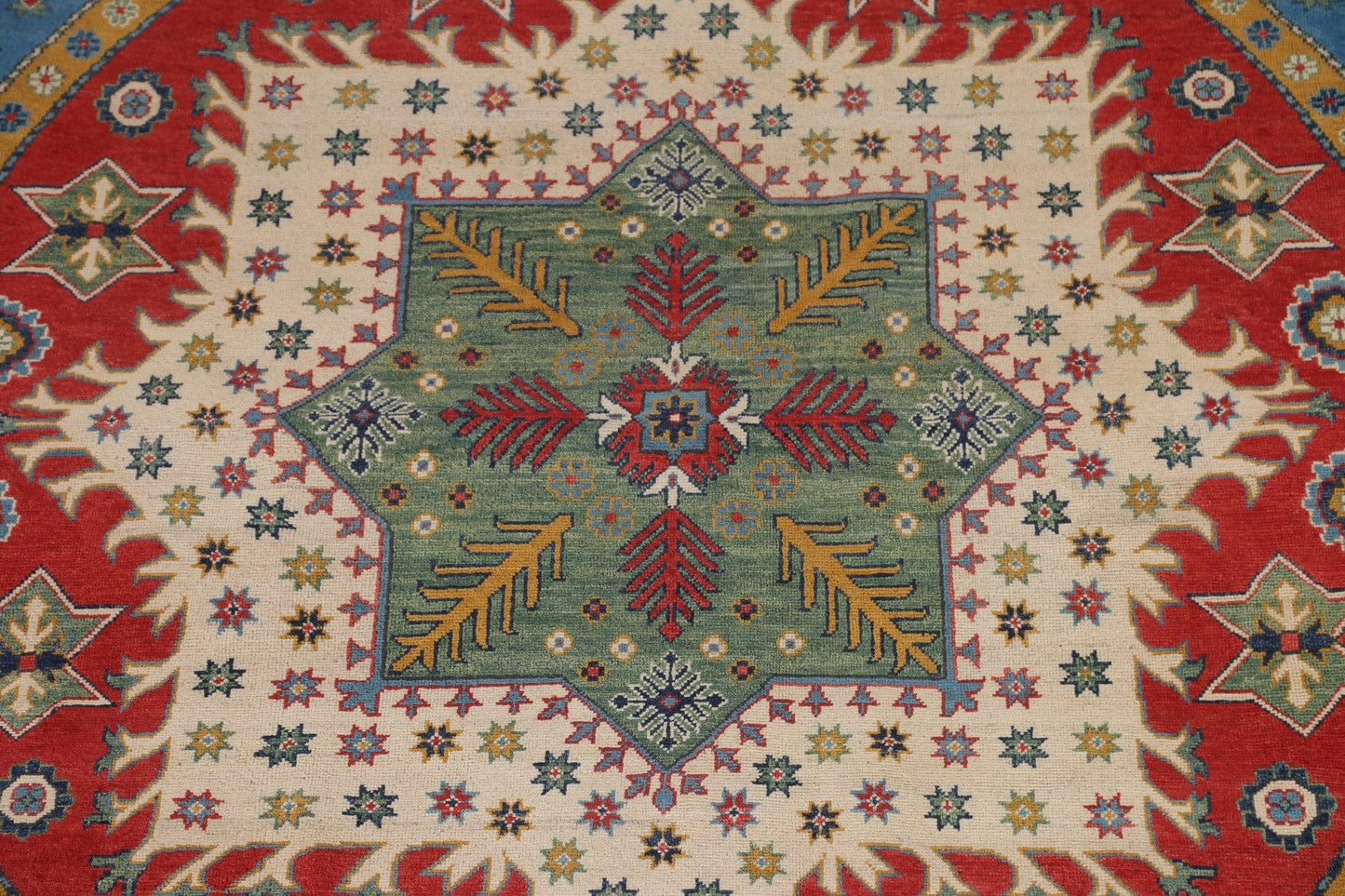 Geometric Kazak Round Area Rug 8x8