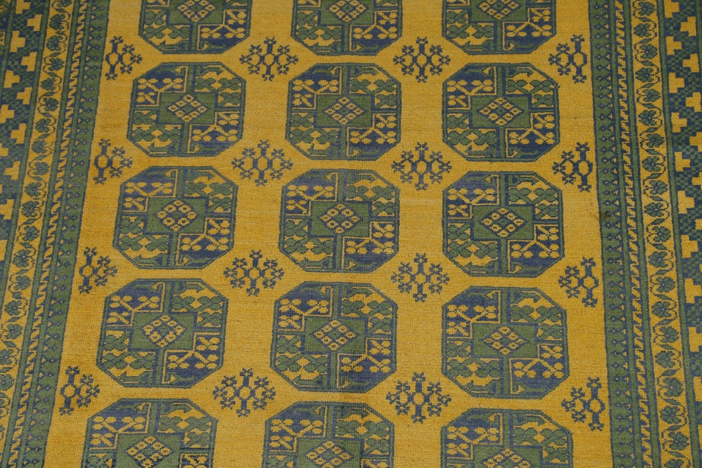 Green/ Yellow Kazak Oriental Area Rug 7x9