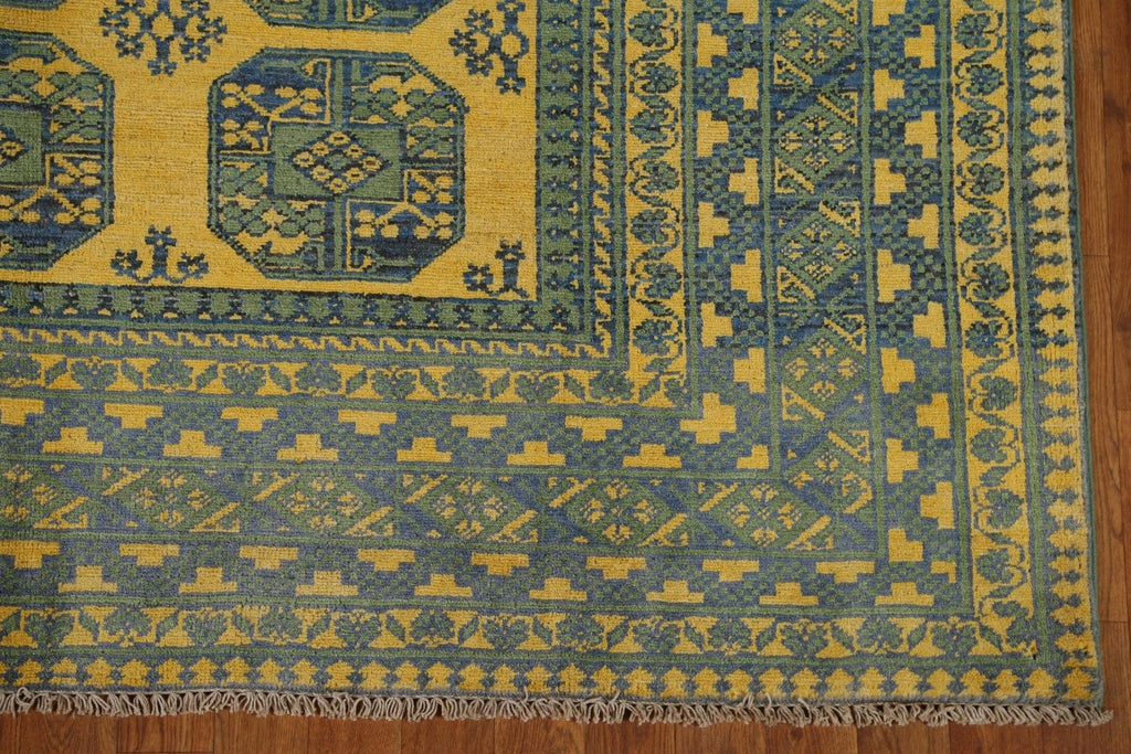 Green/ Yellow Kazak Oriental Area Rug 7x9