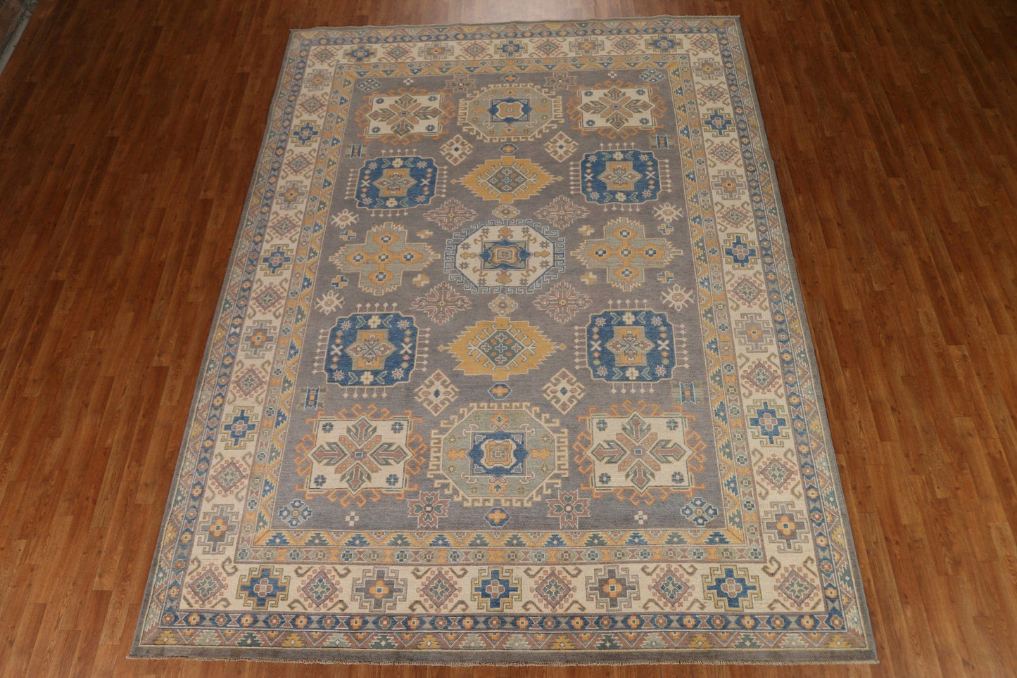 Geometric Kazak Oriental Area Rug 9x12