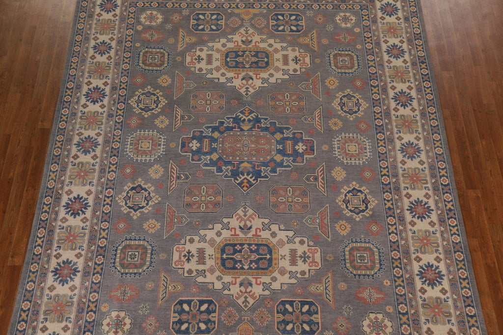 Geometric Kazak Oriental Area Rug 9x12