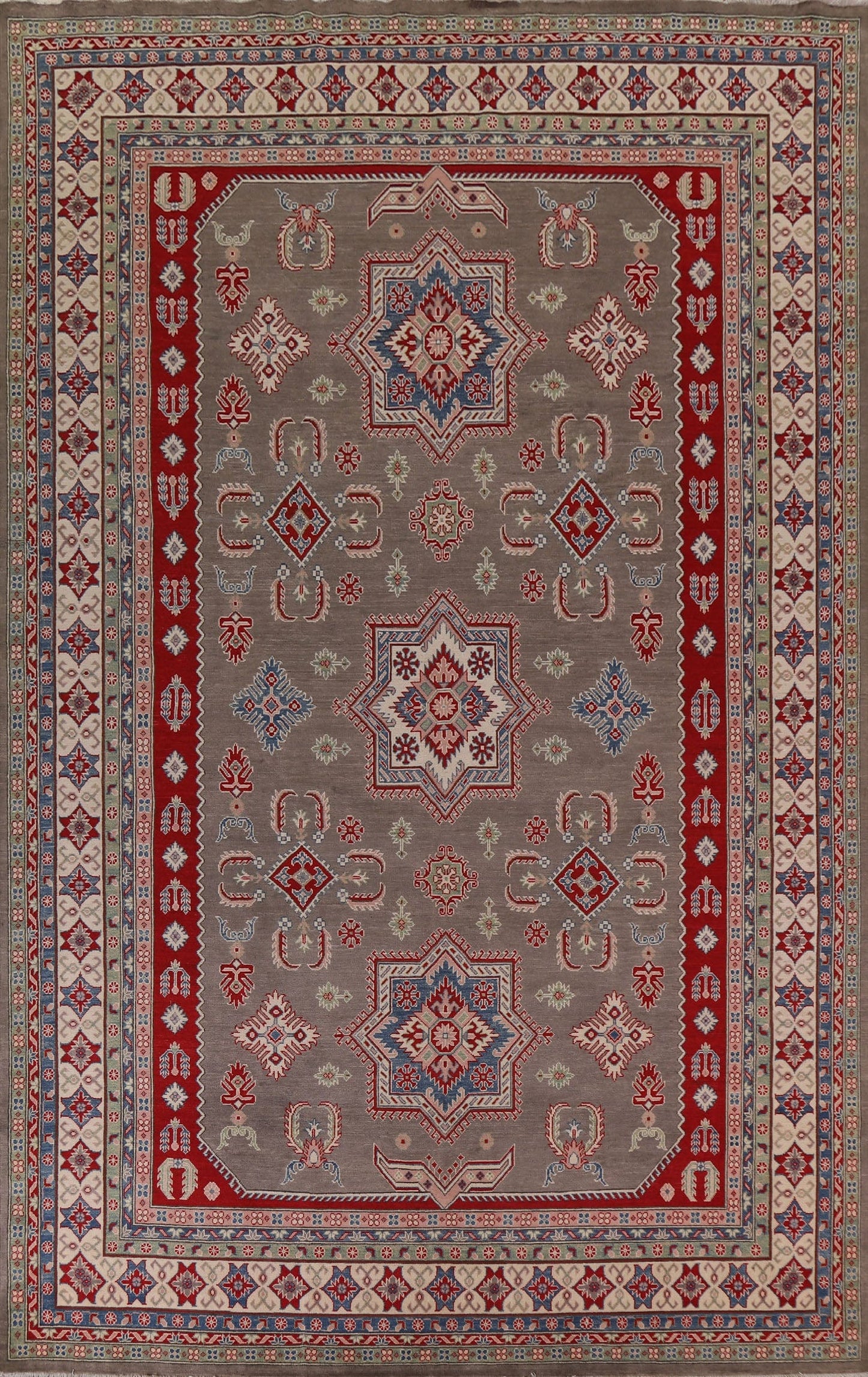 Geometric Kazak Oriental Area Rug 10x13