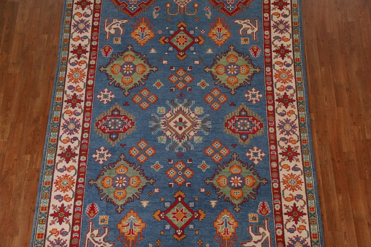 Blue Kazak Oriental Area Rug 6x9