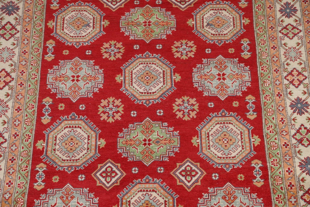 Geometric Red Kazak Oriental Area Rug 6x10