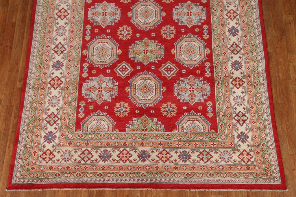 Geometric Red Kazak Oriental Area Rug 6x10