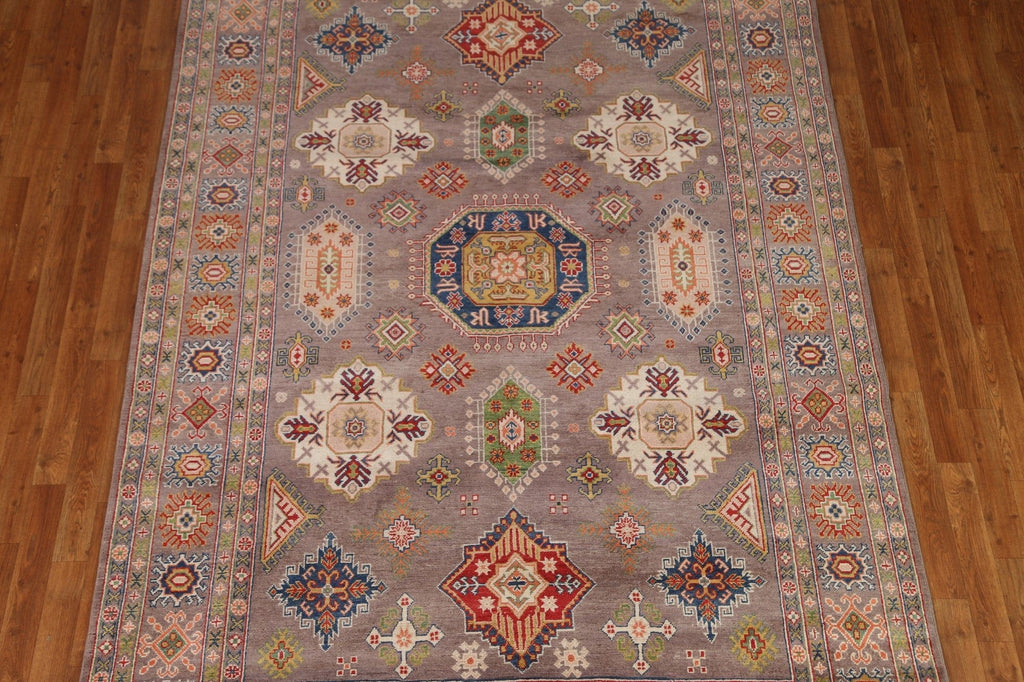 Geometric Kazak Handmade Area Rug 7x10