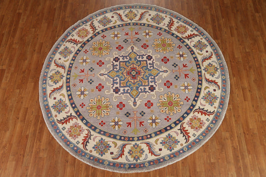 Geometric Kazak Round Area Rug 8x8