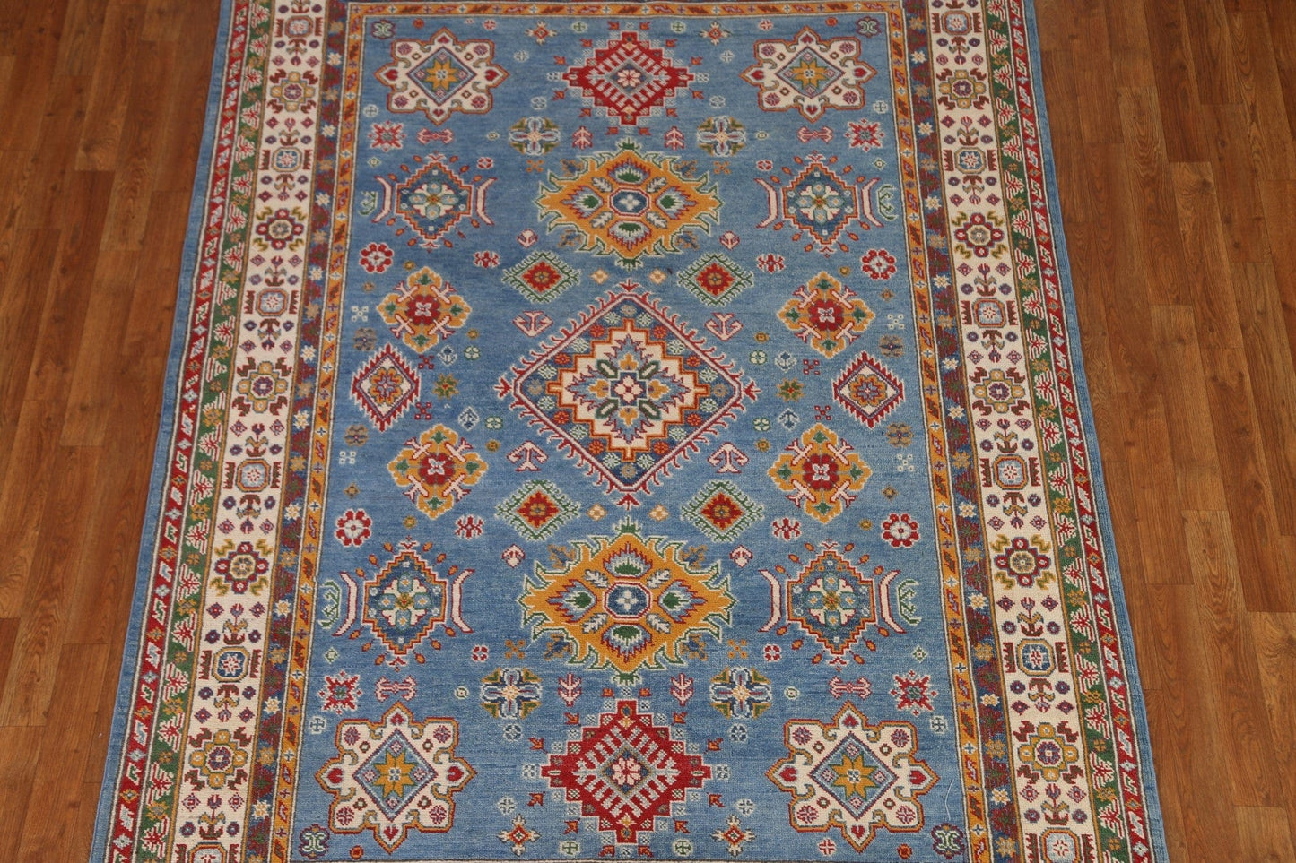 Geometric Kazak Oriental Area Rug 6x8