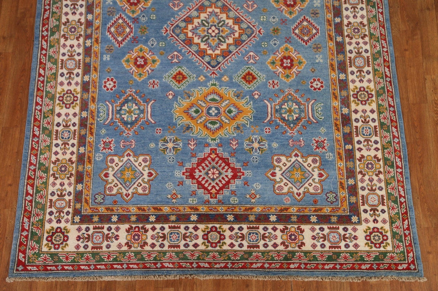 Geometric Kazak Oriental Area Rug 6x8