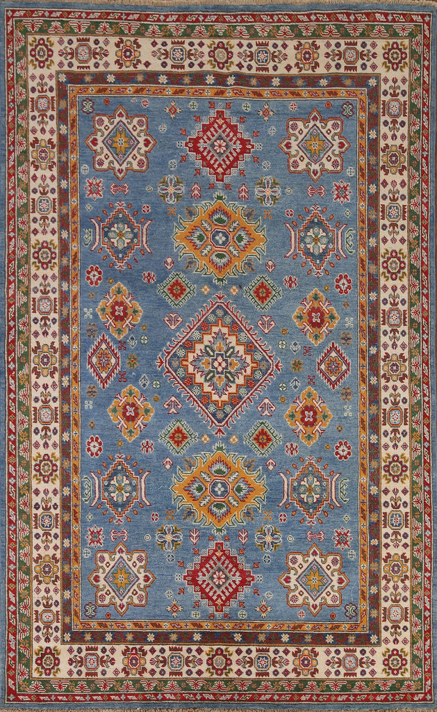 Geometric Kazak Oriental Area Rug 6x8