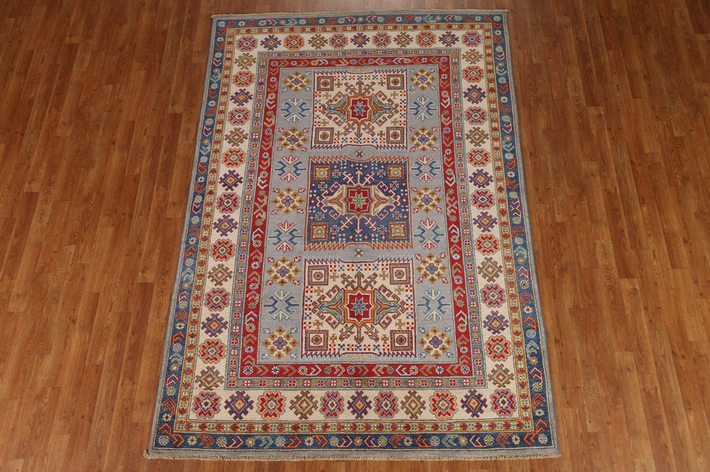 Geometric Kazak Oriental Area Rug 6x8