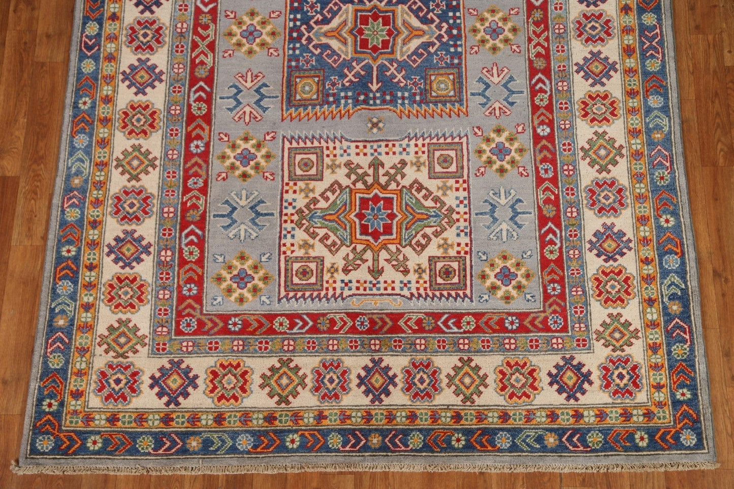 Geometric Kazak Oriental Area Rug 6x8