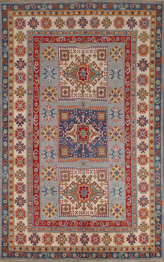 Geometric Kazak Oriental Area Rug 6x8