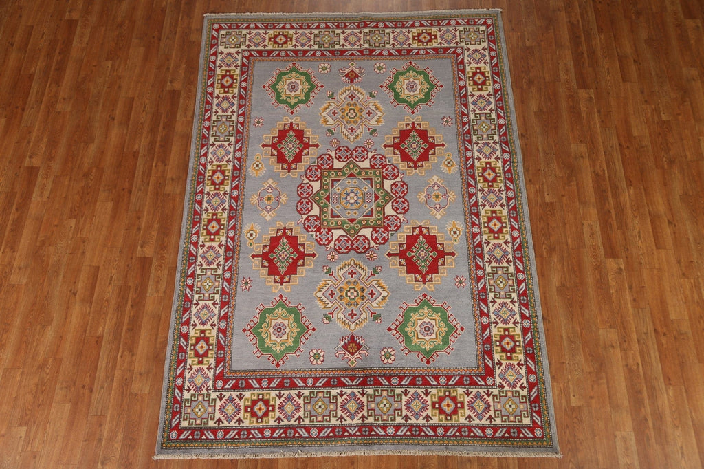 Geometric Kazak Wool Area Rug 6x8