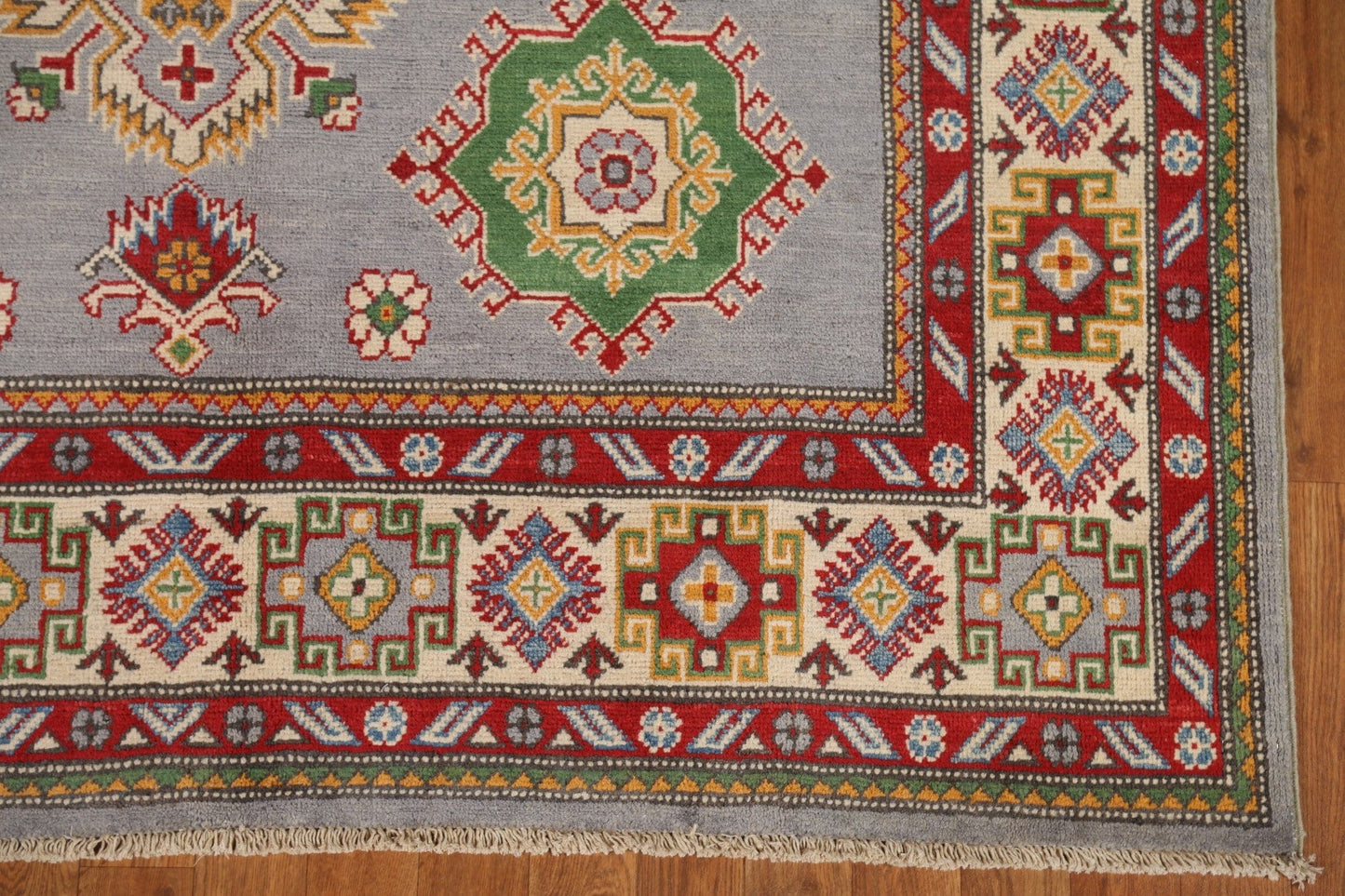 Geometric Kazak Wool Area Rug 6x8